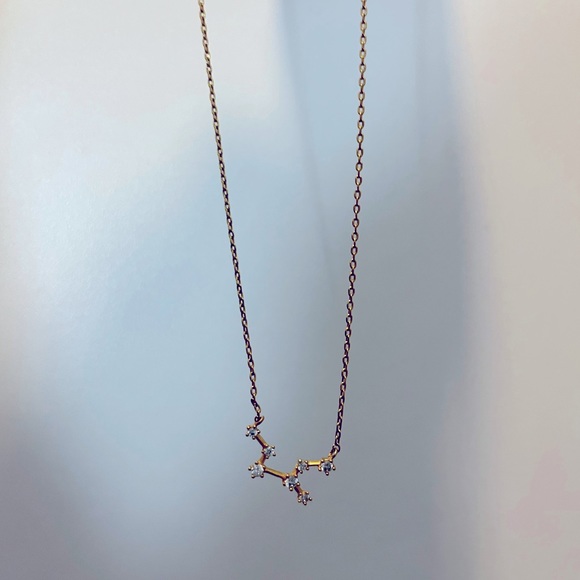 Virgo Gold Plated Constellation Necklace - Picture 1 of 2